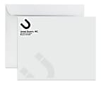 Gummed Seal, White Wove Open Side Catalog Mailing Envelopes, Black Ink, Custom 6" x 9", Box Of 500