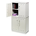 Iceberg Snapease 4-Shelf Storage Cabinet, 70"H x 36"W x 16"D, Platinum 1 thumbnail image
