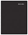 2023-2024 Office Depot® Brand 14-Month Weekly/Monthly Academic Planner, Vertical Format, 8" x 11", 30% Recycled, Black, July 2023 to August 2024 1 thumbnail image