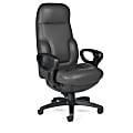 Global® Concorde® Deluxe 24-Hour High-Back Synchro Tilter Chair, 50"H x 28 1/2"W x 27"D, Black Leather 1 thumbnail image