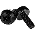 StarTech.com M6 Mounting Screws for Server Rack & Cabinet, Black, Pack Of 50