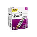 Sharpie® Metallic Permanent Markers, Fine Point, Assorted Metallic, Pack Of 36