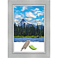 Amanti Art Wood Picture Frame, 27" x 37", Matted For 20" x 30", Romano Silver