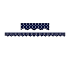 Teacher Created Resources Border Trim, Scalloped, 2 3/16" x 35" Strips, Navy Polka Dots, Pack Of 12 1 thumbnail image