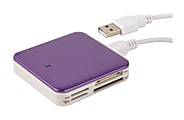 Ativa® Multi Card Reader, Purple 1 thumbnail image
