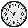 Tempus Commercial Clock, Black/White