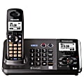 Panasonic® KX-TG9381T DECT 6.0 Digital 2-Line Expandable Cordless Phone With Digital Answering System, Black Metallic 1 thumbnail image
