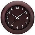 Tempus Wood Clock, 12", Mahogany/Silver