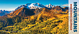 Willow Creek Press Panoramic Wall Calendar, 6-1/2" x 15", Mountains, January To December 2022 1 thumbnail image