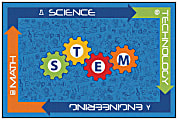 Carpets for Kids® KID$Value Rugs™ STEM Activity Rug, 4' x 6' , Blue 1 thumbnail image