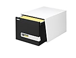 Bankers Box® Stor/Drawer® Premier Storage Drawers, Letter Size, 18" x 12" x 10", White/Black, Pack Of 5