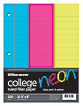Office Depot® Brand Filler Paper, 8" x 10 1/2", 16 lb, Blue/Neon Pink/Yellow, 100 Sheets 1 thumbnail image