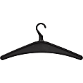 Lorell® Plastic Garment Hangers, Open Hook, Black, Pack Of 12 1 thumbnail image