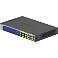Netgear GS516PP Ethernet Switch - 16 Ports - 2 Layer Supported - 316.10 W Power Consumption - 260 W PoE Budget - GS516PP100NAS 1 thumbnail image