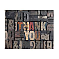 Retrospect Thank You Note Cards With Envelopes, 4 1/2" x 5 7/8", Letterpress Type, Box Of 10