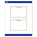 Avery® Print-To-The-Edge Postcards With Sure Feed®, S00-DNM-PRMWC10, 4" x 6", Matte White, Preprinted Gold & Navy Border/Floral Design, Pack Of 20 1 thumbnail image