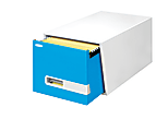 Bankers Box® Stor/Drawer® Premier Storage Drawers, Letter Size, 18" x 12" x 10", White/Blue, Pack Of 5 1 thumbnail image