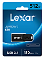 Lexar® JumpDrive S80 USB 3.1 Flash Drive, 512GB, Black