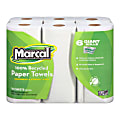 Marcal® Small Steps™ U-Size-It 1-Ply Paper Towels, 100% Recycled, 140 Sheets Per Roll, Pack Of 6 Rolls