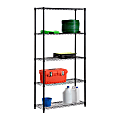 Honey Can Do 5-Tier Shelving Unit, 72”H x 18”W x 36”D, Black 1 thumbnail image