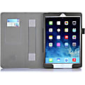 i-Blason Slim Carrying Case (Book Fold) Apple iPad Air, Business Card, Credit Card - Black - Polyurethane Leather - Hand Strap - 9.8" Height x 7" Width