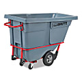 Rubbermaid® Commercial BRUTE DURATILT™ Frame Tilt Truck, Standard Duty, 0.5 cu yd, 850 lb Capacity, Rotomolded Resin/Leakproof Polyethylene, Gray 1 thumbnail image