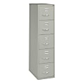 WorkPro® 26-1/2”D Vertical 5-Drawer File Cabinet, Light Gray 1 thumbnail image