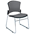 OFM Multi-Use Stack Chairs, Fabric Seat & Back, Gray, Set Of 4