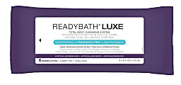 Medline ReadyBath LUXE Total Body Cleansing Heavyweight Washcloths, Unscented, 8" x 8", White, 8 Washcloths Per Pack, Case Of 24 Packs