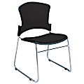 OFM Multi-Use Stack Chairs, Fabric Seat & Back, Black, Set Of 4 1 thumbnail image