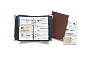 Rolodex® Small Business Card Binder, 120-Card Capacity, 5 1/2" x 8", Black