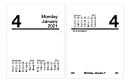 AT-A-GLANCE® Compact Daily Loose-Leaf Desk Calendar Refill, 3" x 3-3/4", January To December 2021, E91950