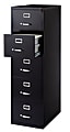 WorkPro® 26-1/2"D Vertical 5-Drawer Legal-Size File Cabinet, Black