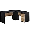 Sauder® Acadia Way 59”W L-Shaped Desk, Raven Oak/Timber Oak