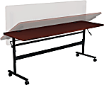 Balt® 7224 Rectangular Flipper Table, 29 1/2"H x 72"W x 24"D, Mahogany/Black 1 thumbnail image