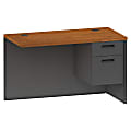 Lorell® 97000 Series Metal Return Desk, Right, 48"W, Cherry/Charcoal