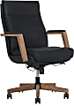 Thomasville® Fendley Ergonomic Vegan Leather Mid-Back Office Chair, Black/Brown 1 thumbnail image