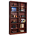 Concepts In Wood Double-Wide Bookcase, 12 Shelves, Cherry