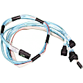Supermicro SAS Cable - 2.30 ft SAS Data Transfer Cable - First End: SFF-8087 Mini-SAS - Second End: 4 x SAS