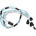 Supermicro SAS Cable - 2.30 ft SAS Data Transfer Cable - First End: SFF-8087 Mini-SAS - Second End: 4 x SAS 1 thumbnail image