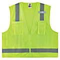 Ergodyne GloWear® Safety Vest, Economy Surveyor's 8249Z, Type R Class 2, Small/Medium, Lime 1 thumbnail image