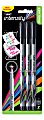 BIC® Intensity Fineliner Marker Pens, Medium Point, 1.0 mm, Silver Barrel, Black Ink, Pack Of 3 Pens