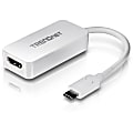 TRENDnet USB-C to HDMI 4K UHD Display Adapter, USB Type C, HDTV, 30Hz, Supports Windows 10 and Mac OS 10.6 and above, 2-Year Warranty, 5.5 inch length, TUC-HDMI - USB 3.1 Type C to HDMI Adapter 1 thumbnail image