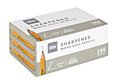 Office Depot® Brand Golf Pencils, Presharpened, #2 Lead, Medium, Pack of 144 1 thumbnail image