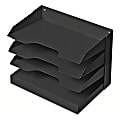 SKILCRAFT Steel Horizontal File, 4 Shelf, Black (AbilityOne 7520-01-457-0721)