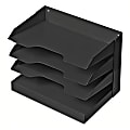 SKILCRAFT Steel Horizontal File, 4 Shelf, Black (AbilityOne 7520-01-457-0721) 1 thumbnail image
