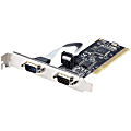 StarTech.com 2-Port PCI RS232 Serial Adapter Card, Dual Serial DB9 Ports, Expansion/Controller Card, Windows/Linux, Standard/Low Profile