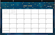 Blue Sky™ Monthly Academic Desk Pad Calendar, 17" x 11", Estrellita, July 2022 to June 2023, 136538