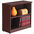 Alera® Valencia 30"H 2-Shelf Bookcase/Storage Cabinet, Mahogany 1 thumbnail image