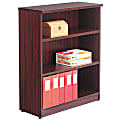Alera® Valencia Series Bookcase/Storage Cabinet, 3 Shelves, Mahogany
